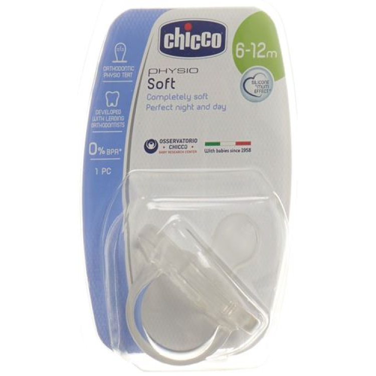 Chicco Physiological pacifier GOMMOTTO silicone medium 6-16m DE / FR