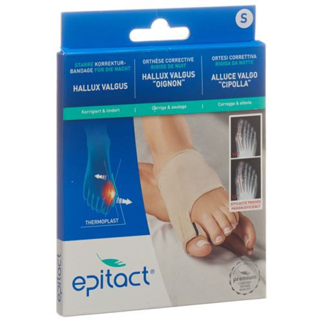 Epitakt sert düzeltme bandajı bunyon NIGHT S 20-21.5cm