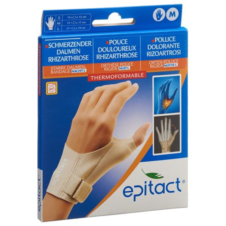 Epitact rigid thumb bandage NIGHT M 15-17cm left