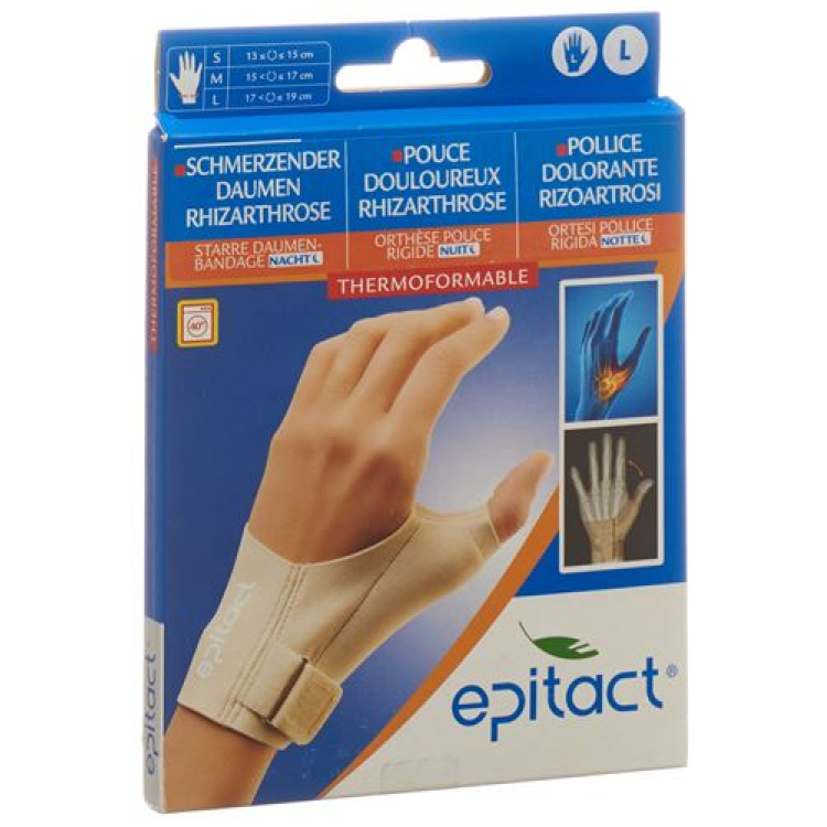 Epitact rigid thumb bandage NIGHT L 17-19cm left