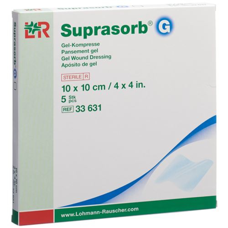 Suprasorb G gel kompresija 10x10cm 5 kom