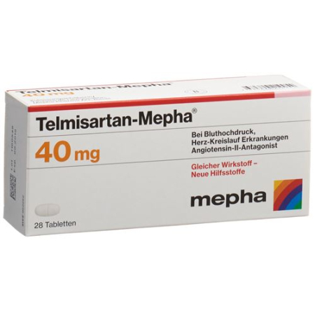 Telmisartan 40 mg tbl Mepha 98 unid.