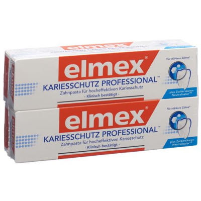 elmex CARIES PROTECTION PROFESSIONAL toothpaste duo 2 x 75 ml