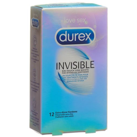 Preservativos Invisibles Durex 12 piezas