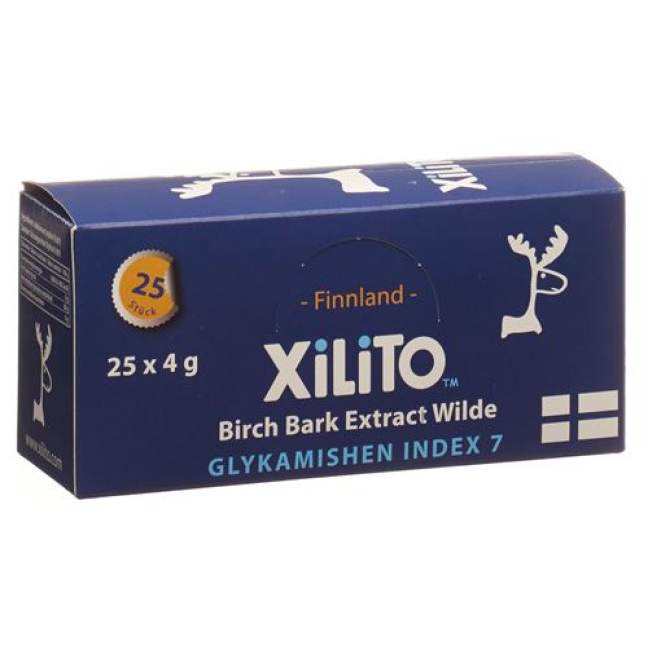 Xylitol Xilito Birch Sugar Finland 25 Bags 4 g