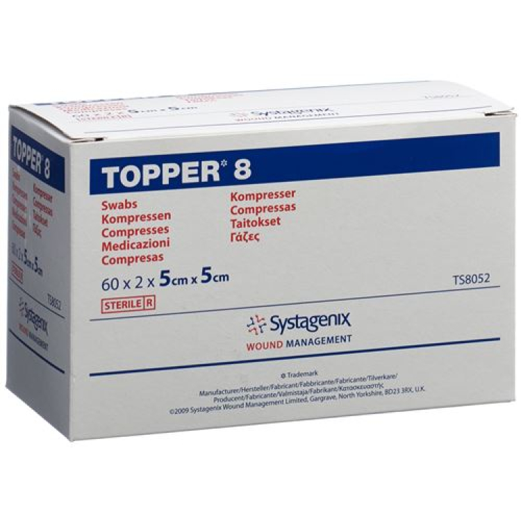 TOPPER 8 NW Compr 5x5cm steriilne 60 Pataljon 2 tk