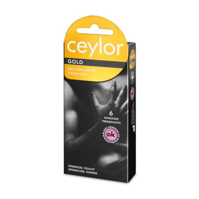 Ceylor Gold kondomi säiliöllä 6 kpl