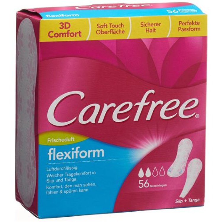 Carefree Flexiform White Fresh 56 pieces