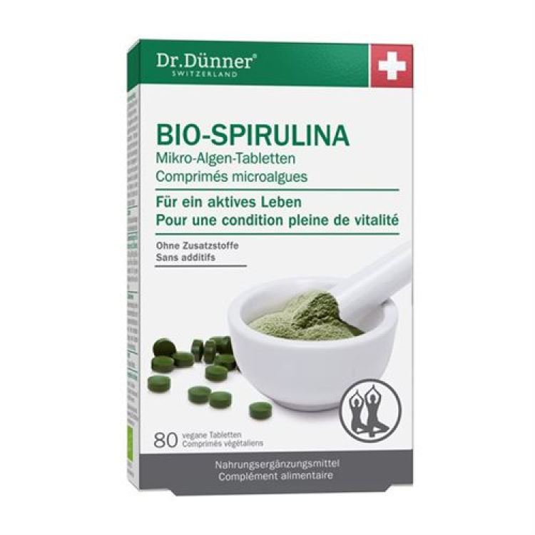 Тонкие таблетки PhytoWorld Organic Spirulina Life активные 80 шт.