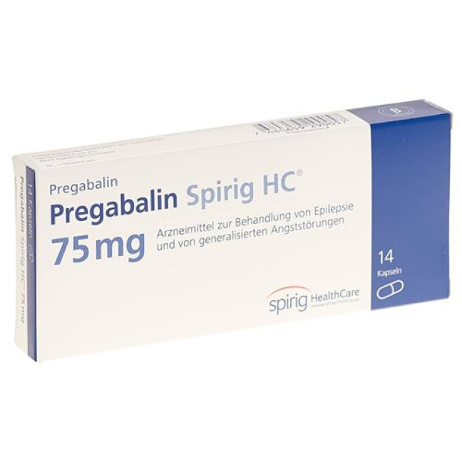 Pregabalin Spirig HC Kaps 75 mg 14 pcs