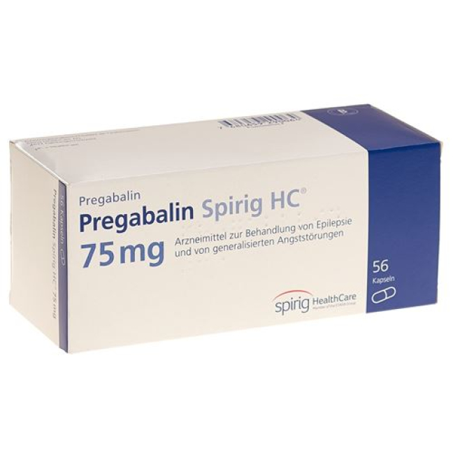 Pregabalin Spirig HC Kaps 75 mg 56 pcs