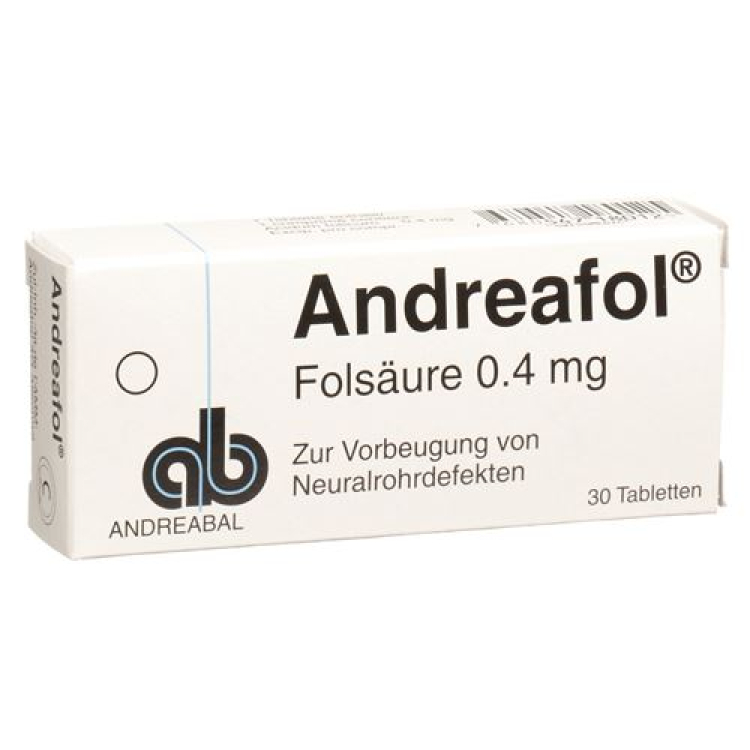 Andreafol 0.4 mg 30 tablets