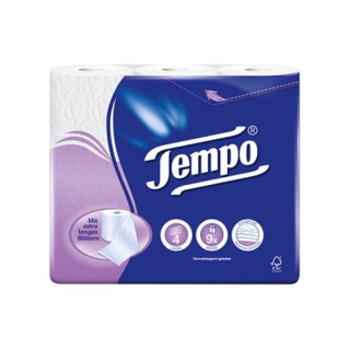 Tempo toilet paper white 4-ply 120 sheets 9 pcs