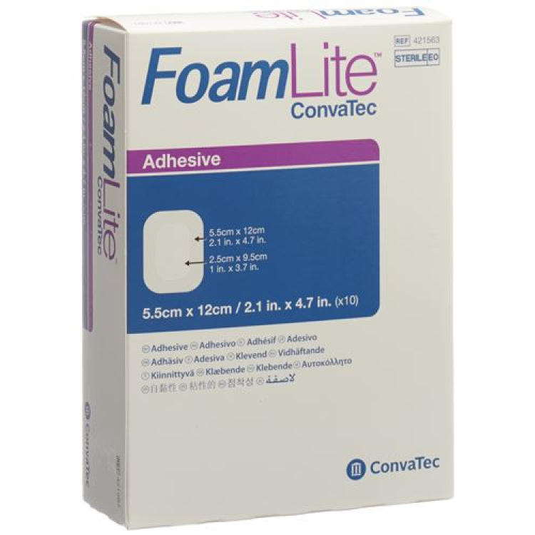 Foam Lite Medicazione in schiuma di silicone Convatec 5,5x12 cm 10 pz