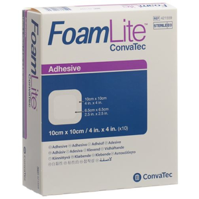 силиконова превръзка foam lite convatec 10x10cm 10 бр