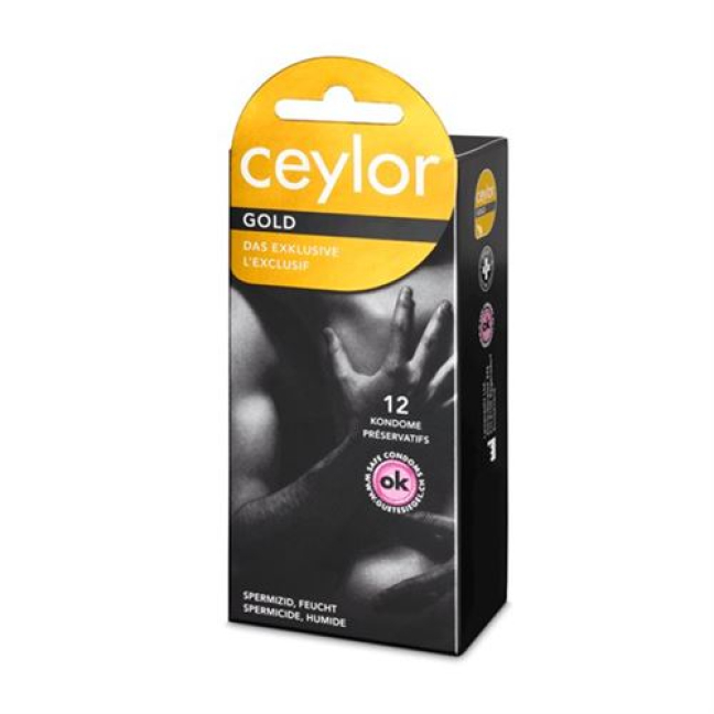 Kondom Ceylor Gold z rezervoarjem 12 kos