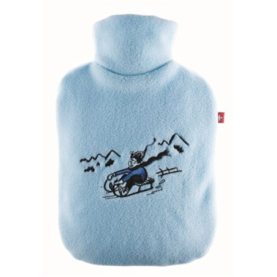 Emosan eco hot water bottle baby on a sled