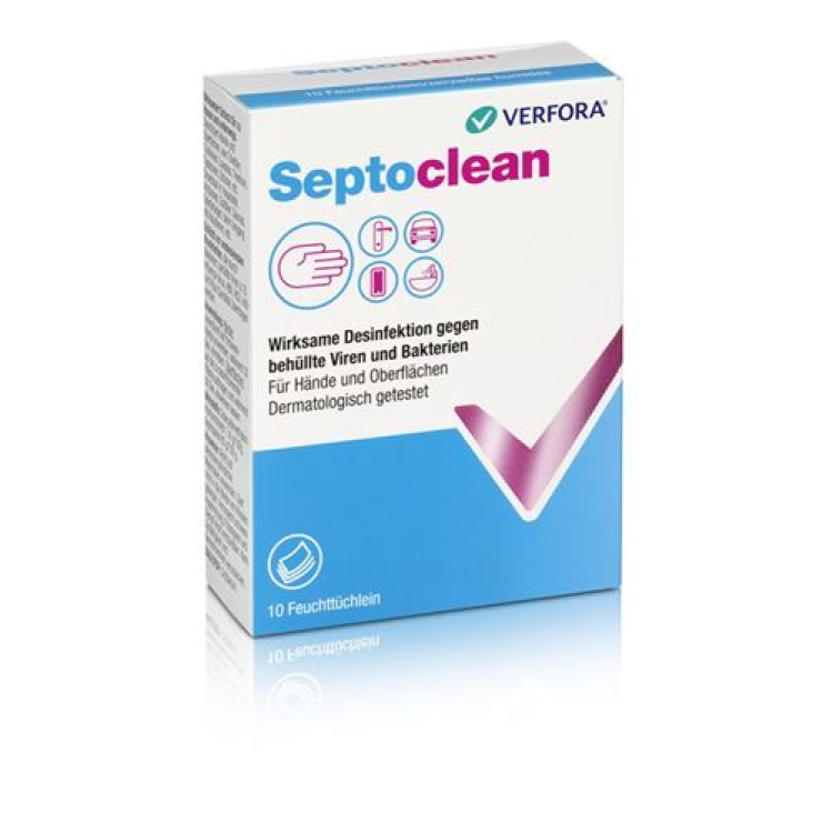 Septo-Clean дезинфекциращи кърпички 10 бр