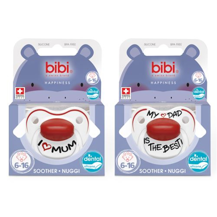 Bibi Nuggi Happiness Densil 6-16 ring Mum / Dad assorted SV-A