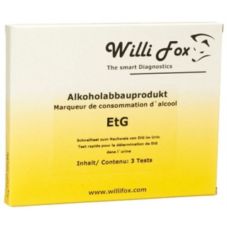 Willi Fox alcohol breakdown product EtG urine 3 pcs