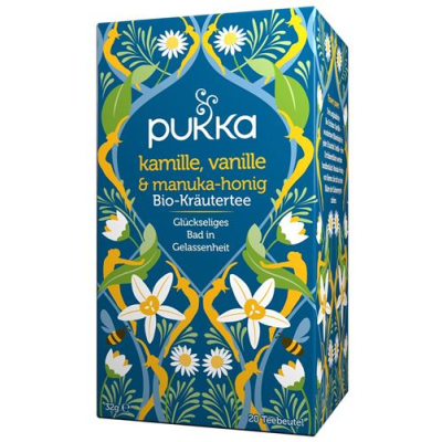 Pukka ramunėlių vanilė and manuka medaus arbata organic bag 20 vnt