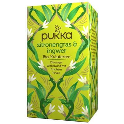 Pukka lemongrass and ginger tea bag אורגני 20 יח'