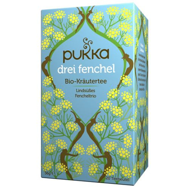 Pukka Three fennel tea organic Btl 20 ភី