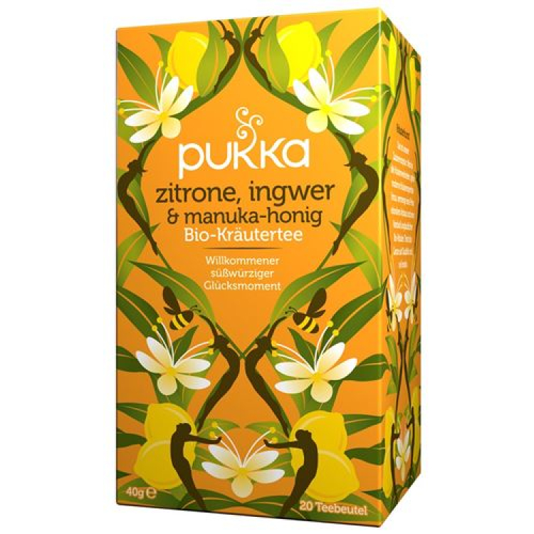 Pukka limão gengibre e chá de mel manuka orgânico Btl 20 unid.