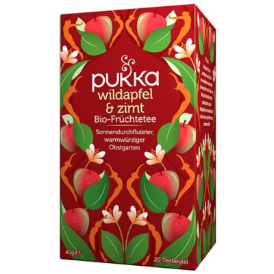 Pukka wild apple and cinnamon tea organic bag 20 pcs