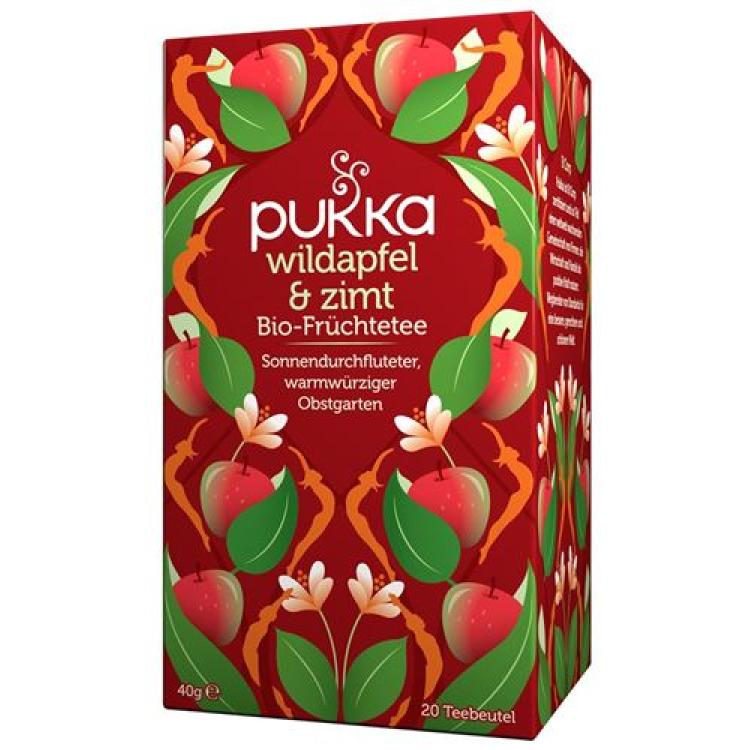 Pukka wild apple and cinnamon tea organic bag 20 pcs