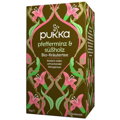 תה pukka mint and liquorice bag אורגני 20 יח'