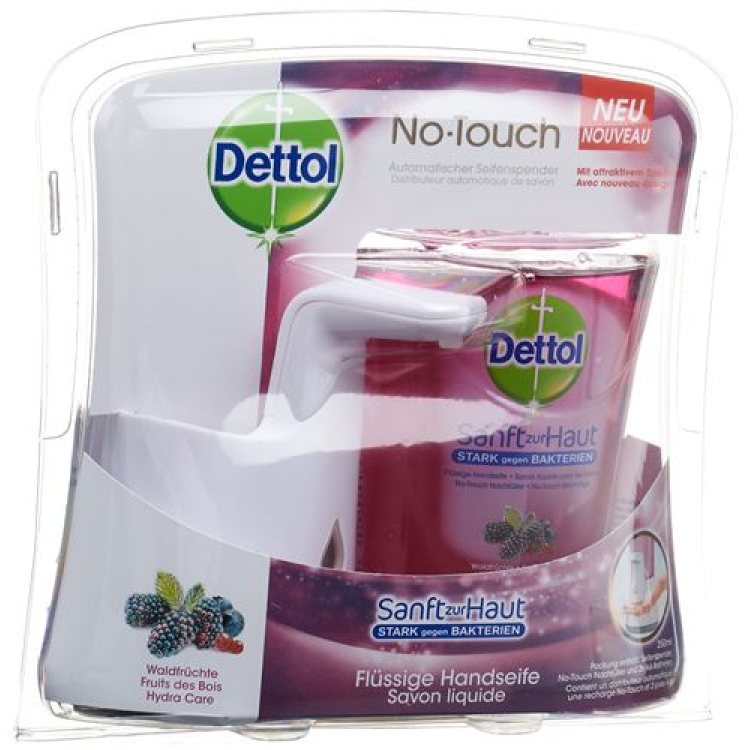 Dettol No-Touch Starter Set לבן גרד פירות יער 250 מ"ל