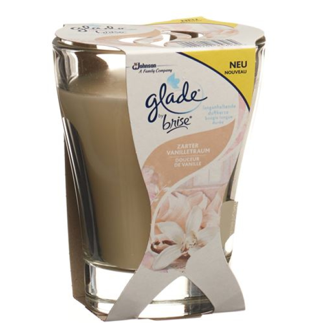 glade by brise premium scented candle delicate vanilla dream 224 g