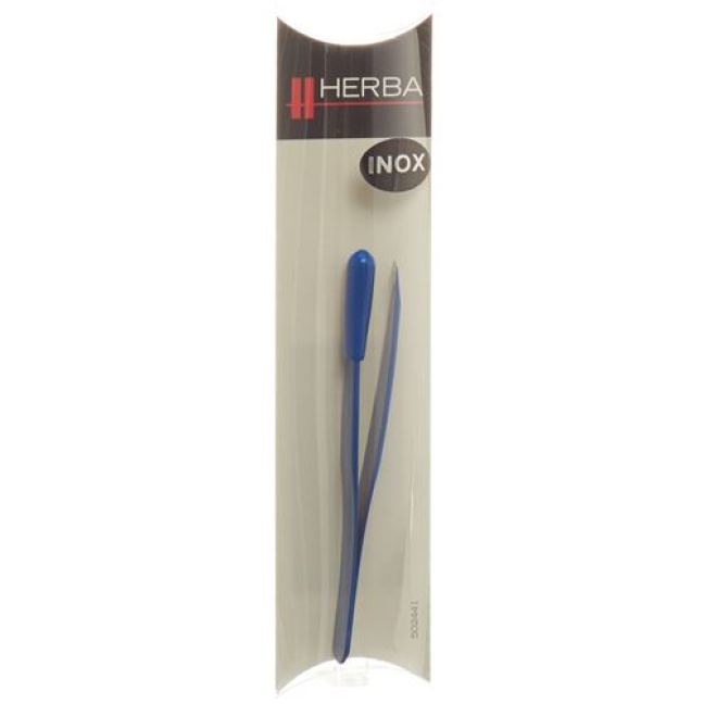 Herba Tweezers Slanted Blue Inox