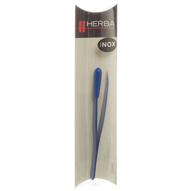 Pinset herba serong Inox biru