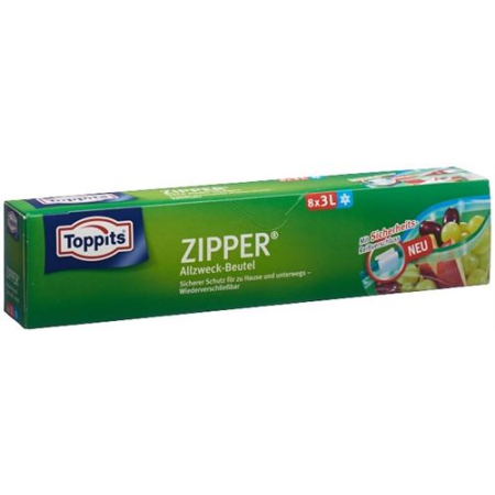 Підсумок загального призначення Toppits Zipper 3л 8 шт