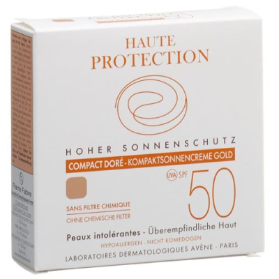 Avene sun compact zonnebrandcrème spf50 + goud 10 gr