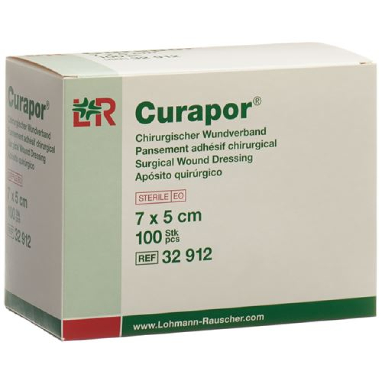 Curapor Chirurgisch wondverband 7x5cm steriel 100 st