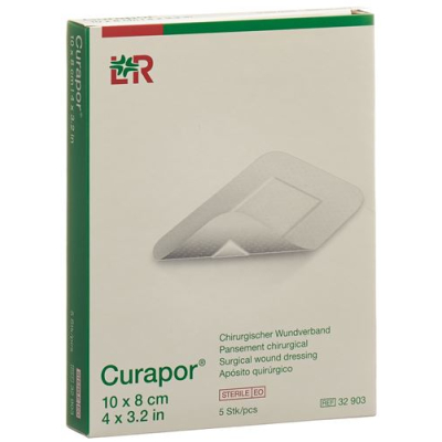 Curapor surgical wound dressing 10x8cm sterile 5 pcs