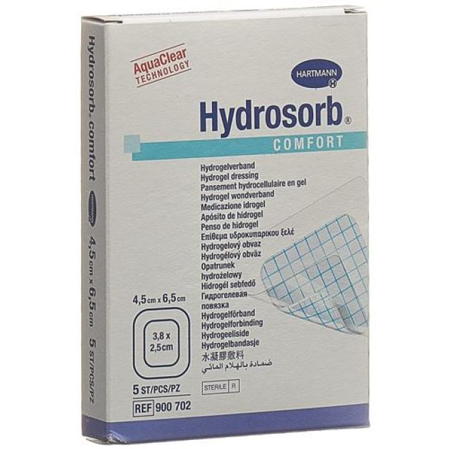 HYDROSORB COMFORT Hydrogel 4.5x6.5cm sterile 5 pcs