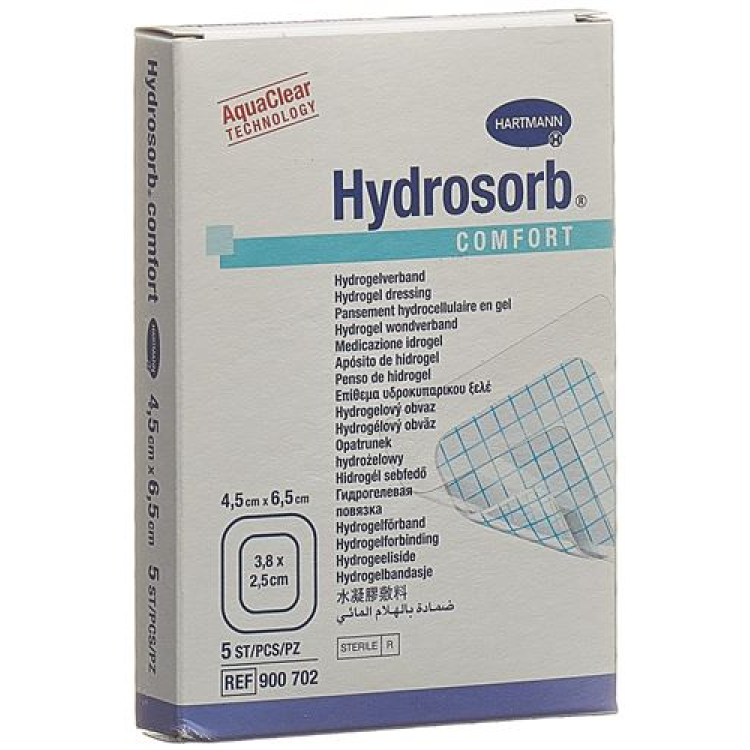 HYDROSORB COMFORT Hidrogél 4,5x6,5cm steril 5 db