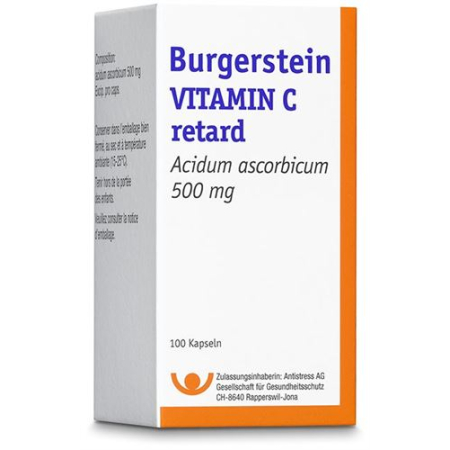 Burgerstein Vitamin C Retard 500 mq 100 kapsul
