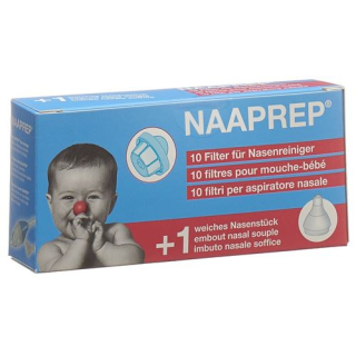 Naaprep filters for nose cleaners 10 pieces + 1 nose piece