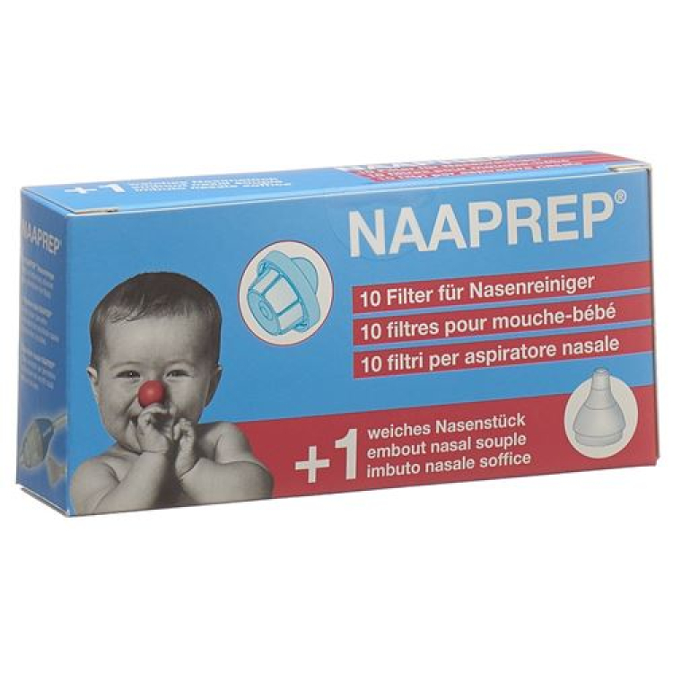 فلتر Naaprep لمنظف قطعة الأنف 10 + 1 قطعة أنف