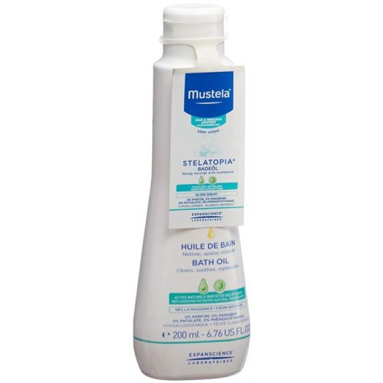 Mustela Stelatopia bath oil-prone skin atopy Fl 200 ml