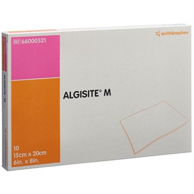 ALGISITE M alginatkomprimerer 15x20cm 10 stk