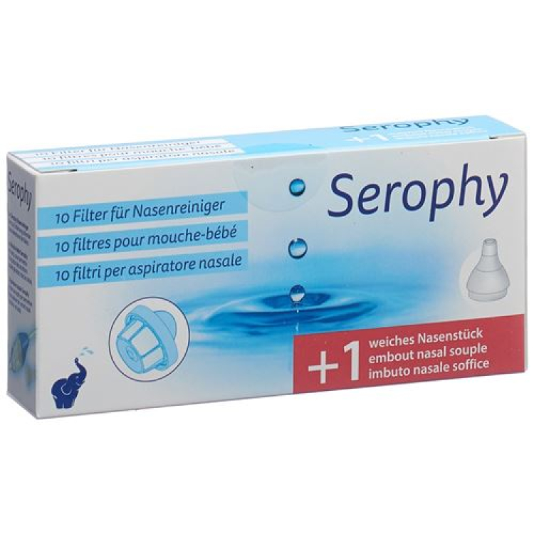 فلتر Serophy لتنظيف الأنف 10 فلاتر و 1 Nasenstück