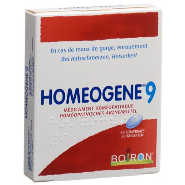 Homeogene Boiron No 9 tabletės 60 vnt