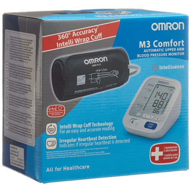 Arm of the Omron blood pressure monitor M3 Comfort