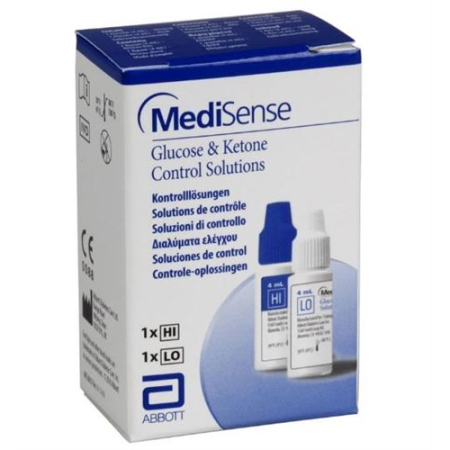 Abbott Medisense Glucose and Ketone Control Solution 2 x 4mL